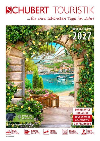 Titelseite Schubert Touristik Reisekatalog 2027